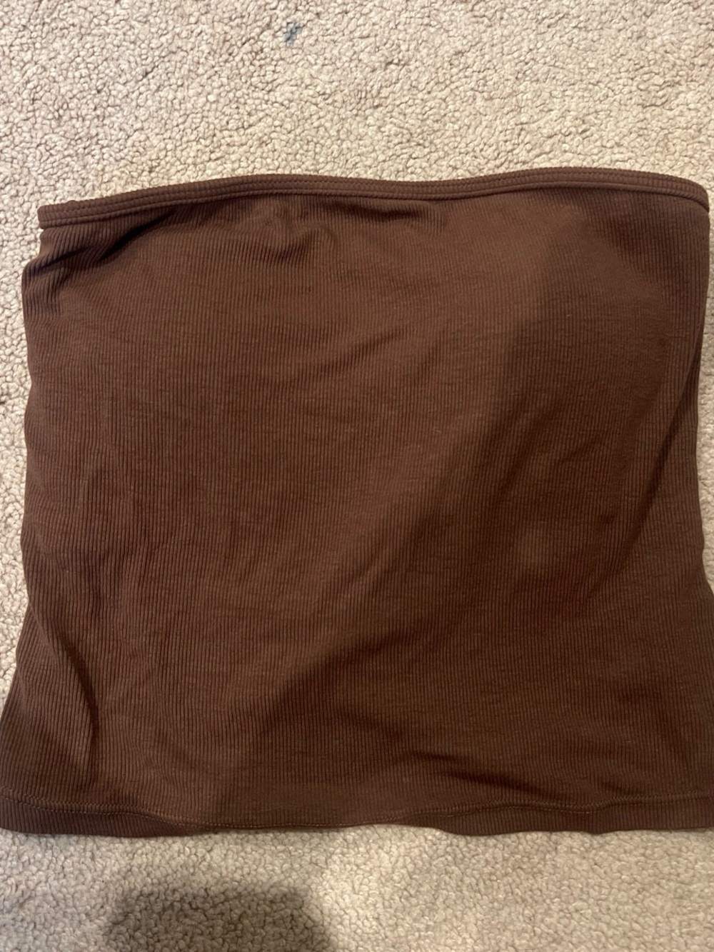 Klassy Network Chocolate Brown Ribbed Tube Top